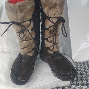Bass Brown Faux Fur Winter Boots